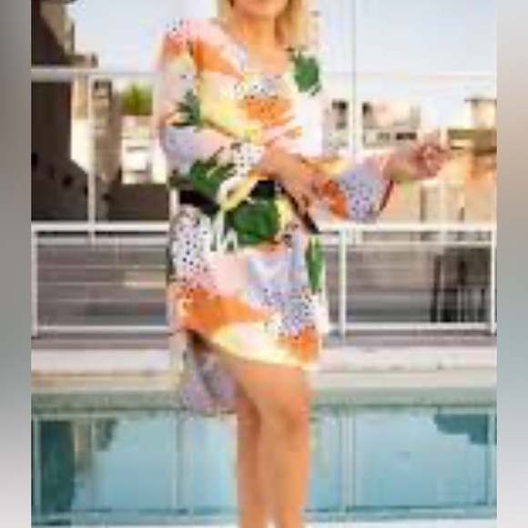 Colorful Abstract Print Midi Dress - Picture 4 of 4